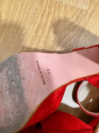 Sandalias Rojas Daniela Vega Talla 38