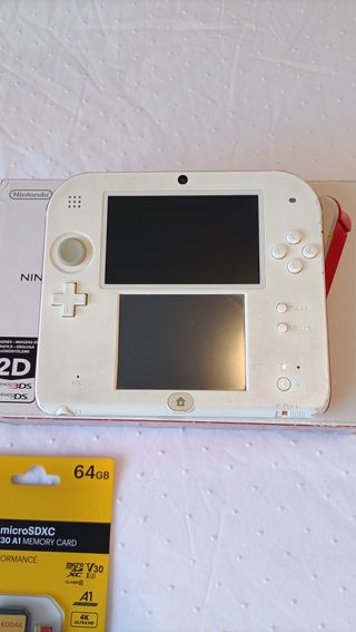 Nintendo 2DS 64gb JUEGOS con Caja + SD 64GB