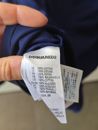 Maglietta Dsquared2 uomo manica lunga blu