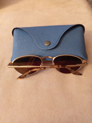 Occhiali da sole Ray-Ban Oro Lenti Marroni custodi