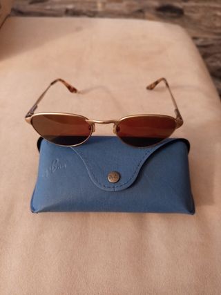 Occhiali da sole Ray-Ban Oro Lenti Marroni custodi