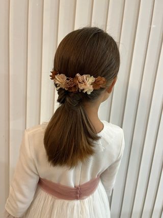 Tocado flores preservadas para el pelo