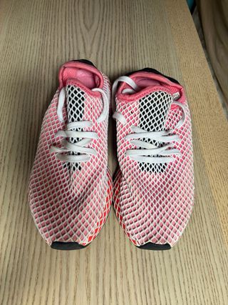 Zapatillas Adidas Deerup Runner Rosa y Blanco