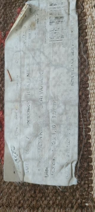 Alfombra Kilim Lana Marrón y Naranja