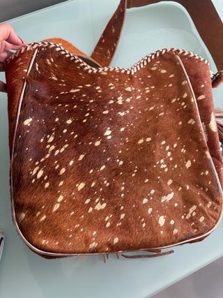 Bolso de piel marrón y dorado, usado 2. veces 