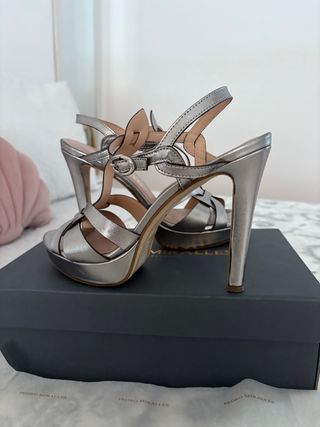 Sandalias Tacón Pedro Miralles Plata