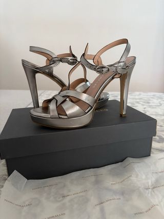 Sandalias Tacón Pedro Miralles Plata