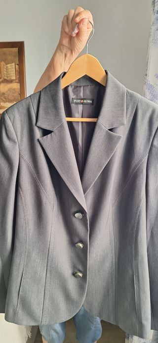 Traje de Chaqueta Punto Roma Gris
