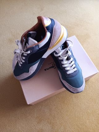 Zapatillas Pepe Jeans Talla 41 Beige/Verde
