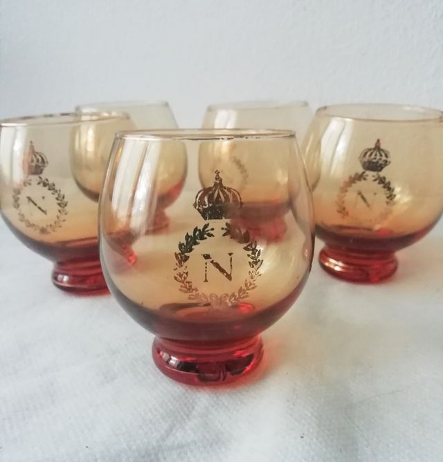 Vecchi Bicchieri da Liquore in vetro soffiato 