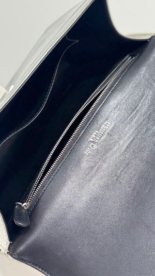 Bolso estilo CD, plateado 