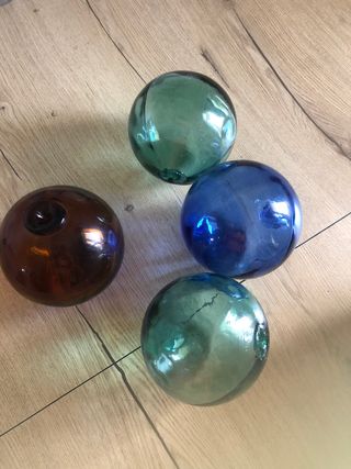 Boyas de pesca de vidrio
