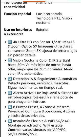 Cámara de seguridad Ctronics PTZ