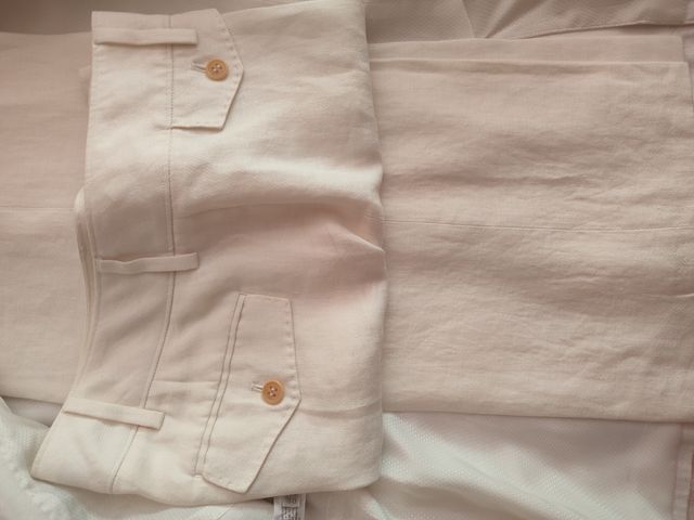 Traje Massimo Dutti Lino Crudo