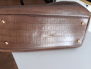 Bolso Bimba y Lola Marrón Piel Cocodrilo