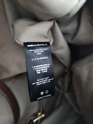 Bolso Bimba y Lola Marrón Piel Cocodrilo