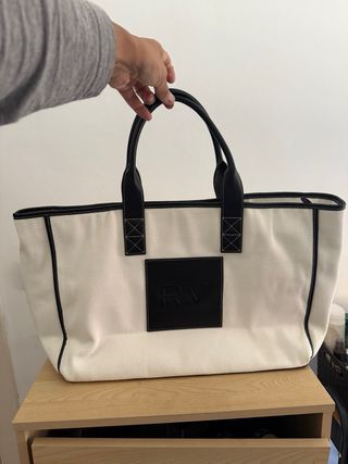 Bolso Tote Roberto Verino Blanco y Negro