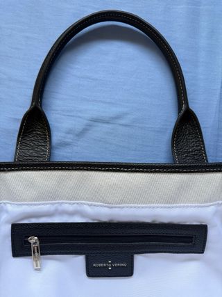 Bolso Tote Roberto Verino Blanco y Negro