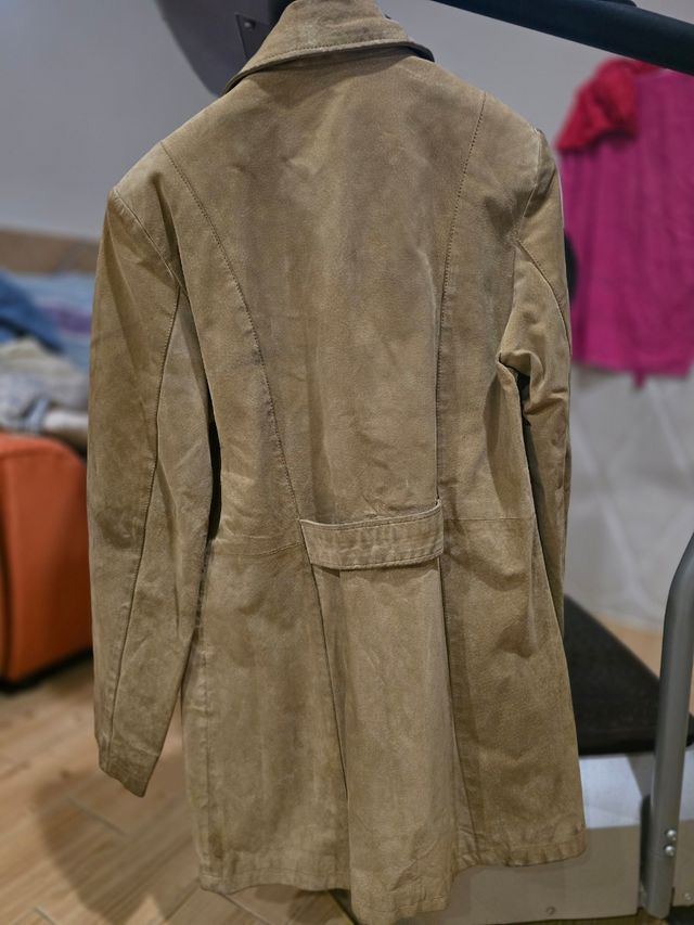 Chaqueta larga ante T.M Beige/Marrón