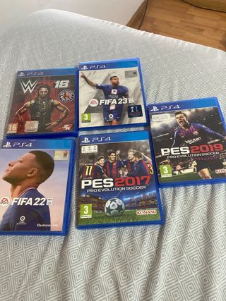 Juegos PS4: FIFA 23, 22, WWE 2K18, PES 2019, 2017