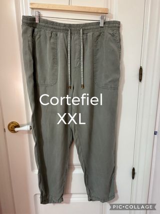 Pantalones fluidos tencel Cortefiel XXL caqui