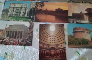 Lotto 9 Cartoline Roma Monumenti 15x10 Cm