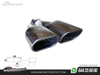 COLA DE ESCAPE DOBLE RECTANGULAR