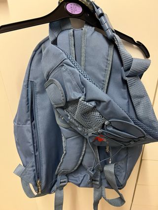 Zainetto azzurro Fiorucci e marsupio stesso colore