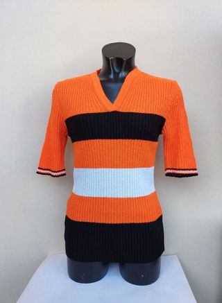 Maglione vintage taglia M o L arancione e nero