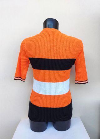 Maglione vintage taglia M o L arancione e nero