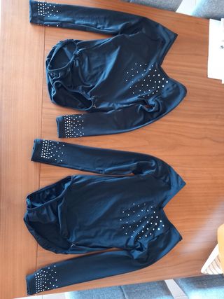 Mallot de patinaje, ritmica, ballet. Talla 10.