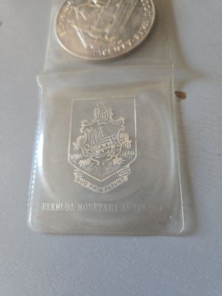 Moneda 25 Dólares Bermudas 1977 Barco Velero
