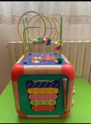 Cubo actividades infantil madera
