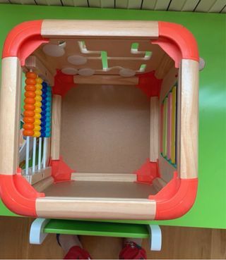 Cubo actividades infantil madera