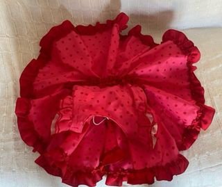Vestido Flamenca Niña Rojo Lunares