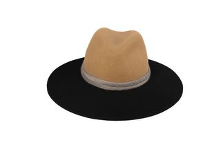 Nuevo- Sombrero Fedora Zara Negro y Marrón