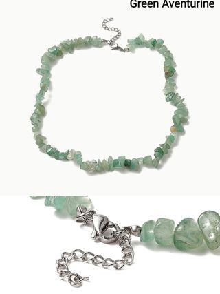 Collana Choker di Aventurina verde Chips 8~5x8~5mm