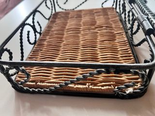 Caja joyero forja y madera con espejo