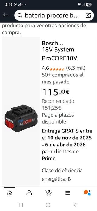 Batería Bosch ProCORE 18V 5.5Ah