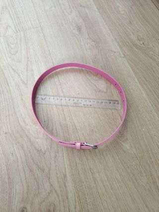 Cinturón niña rosa purpurina