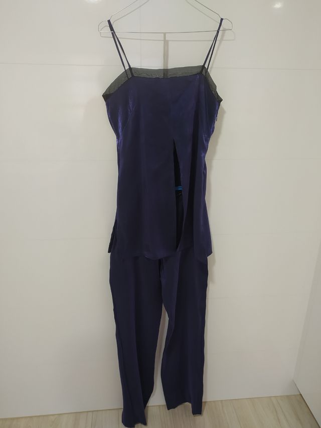 Traje 2 piezas azul/morado