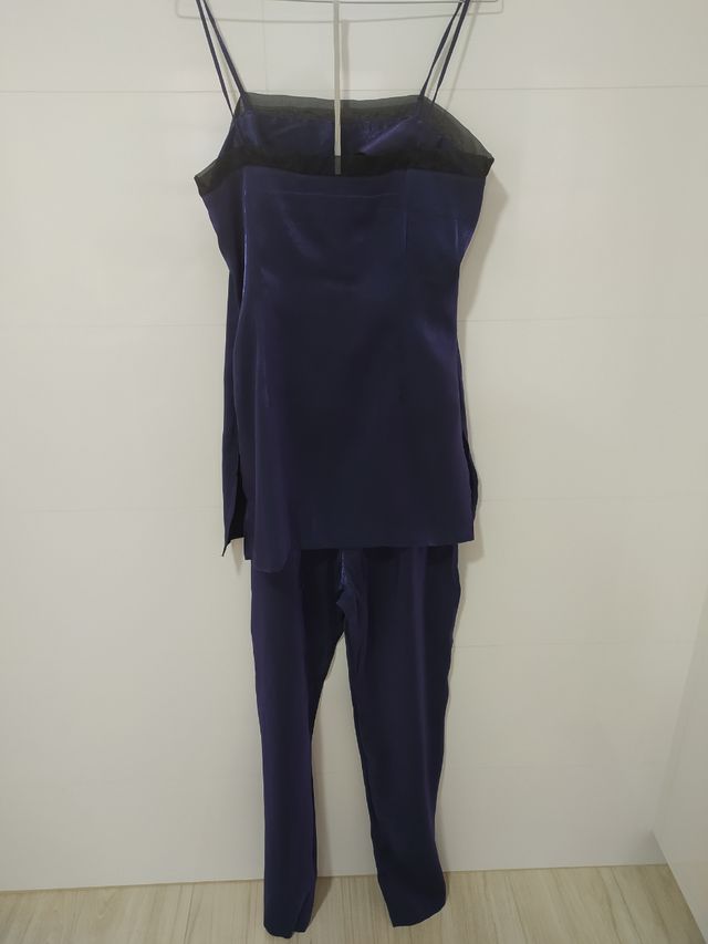 Traje 2 piezas azul/morado