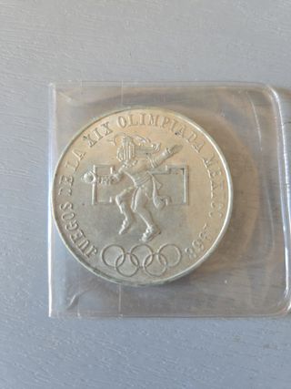 Moneda Plata 25 Pesos México 1968