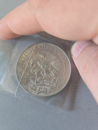 Moneda Plata 25 Pesos México 1968