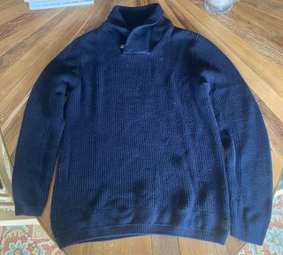 Jersey azul marino con cuello talla 13-14