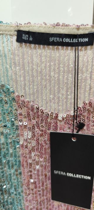 Top lentejuelas Sfera tirantes multicolor Talla L