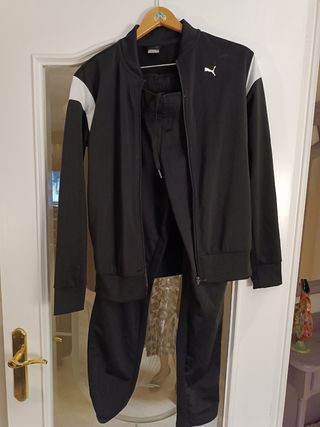 Chándal Puma Mujer Negro y Blanco