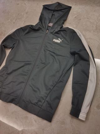 Chándal Puma Gris y Blanco Talla M