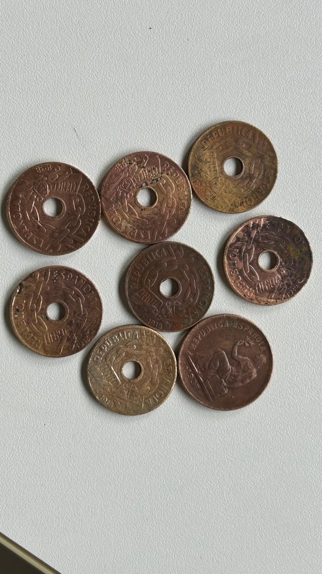 Lote 8 monedas antiguas España