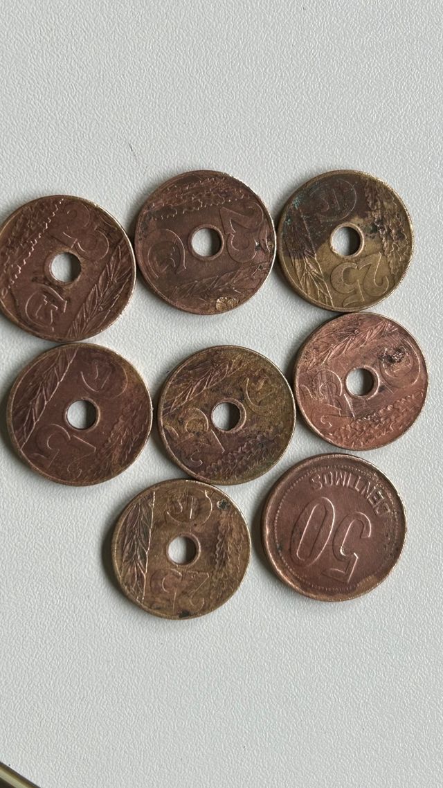 Lote 8 monedas antiguas España